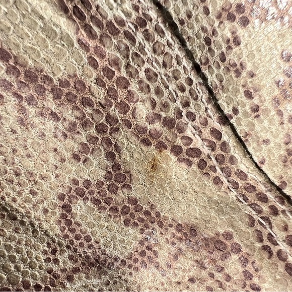 Bagatelle Snake Print Leather Jacket (Size 6) Brown Good Condition - Picture 13 of 14